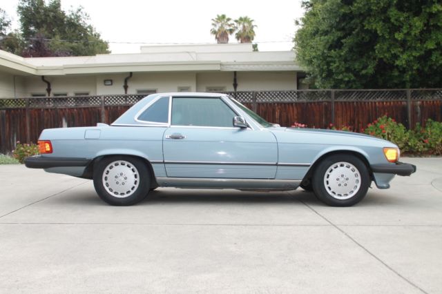 1987 mercedes 560sl, diamond blue poly, original paint. nice california car