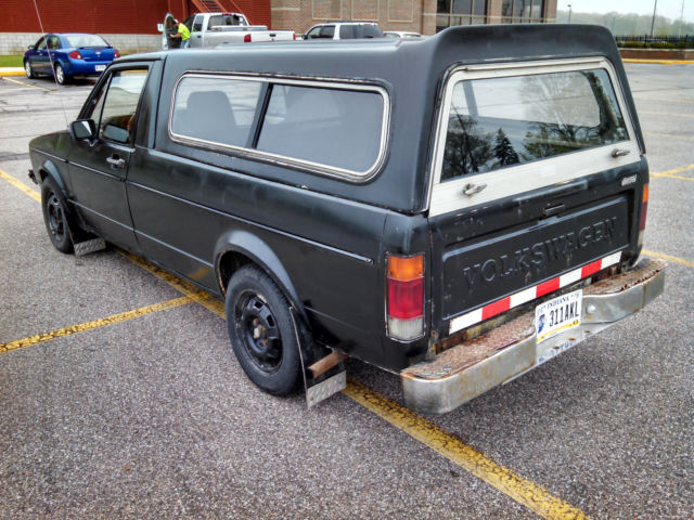 1981 vw rabbit caddy diesel pickup truck volkswagen 151k miles 1.6d w/ topper