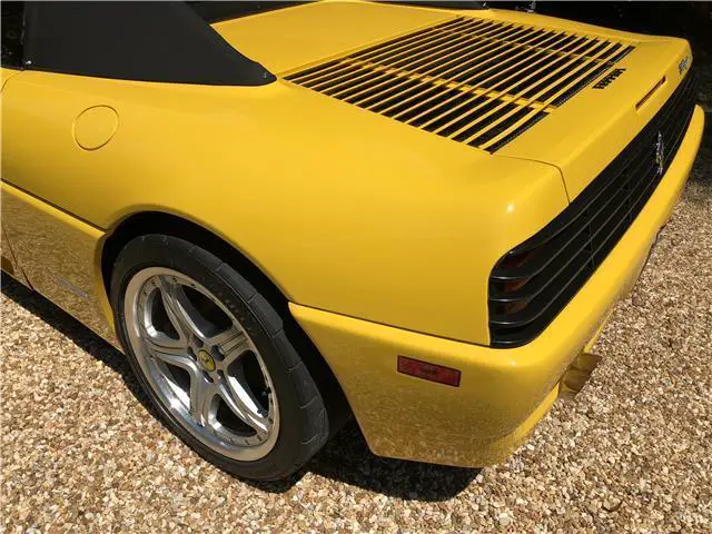 1994 ferrari 348 spider 26,900 miles yellow 348 spider 3.4l v8 dohc 16v manual