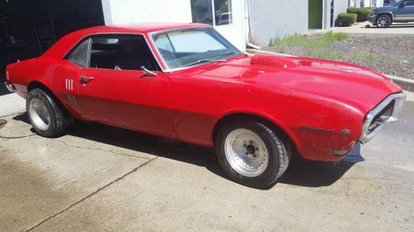 1968 pontiac firebird, red, 400 ci
