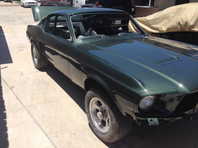 1968 ford mustang base fastback 2-door 6.4l s code bullitt clone