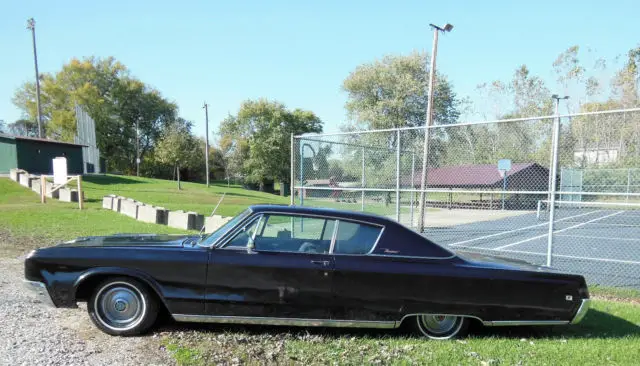 1968 chrysler newport base coupe 2-door 6.3l straight body new black paint