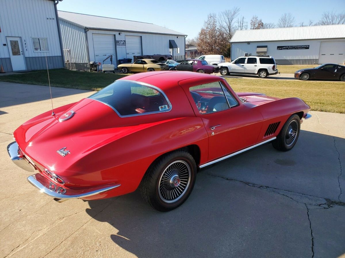 1967 corvette coupe #'s matching 300hp ps pb pw factory ac protecto plate