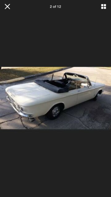 1963 chevrolet corvair 2.4 monza convertible white rwd automatic