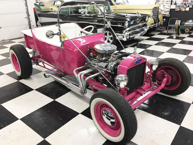 pink car 1924 ford model t t bucket roadster automatic