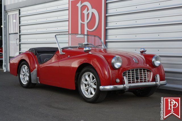 1957 triumph tr3 roadster, 85,830 miles, signal red on black