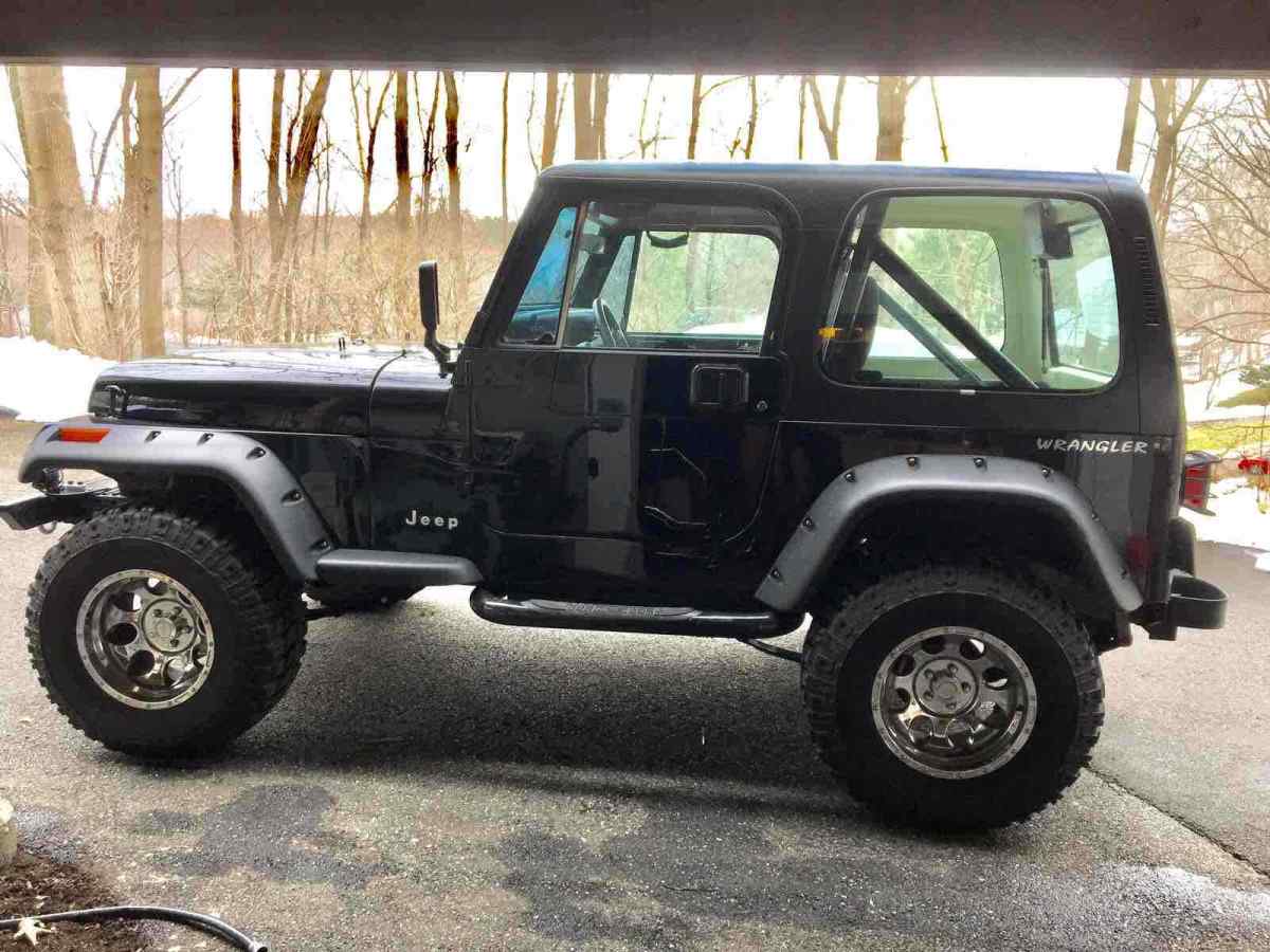 1991 jeep wrangler suv black 4wd manual s