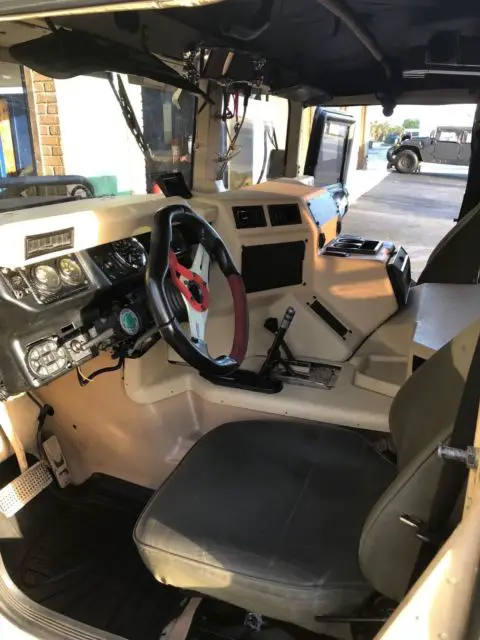 1990 tan hmmwv for sale with hummer h1 hard doors, air conditioninghood scoop