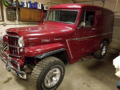 1961 jeep willys overland with no windows in rear except rear doors. we were told