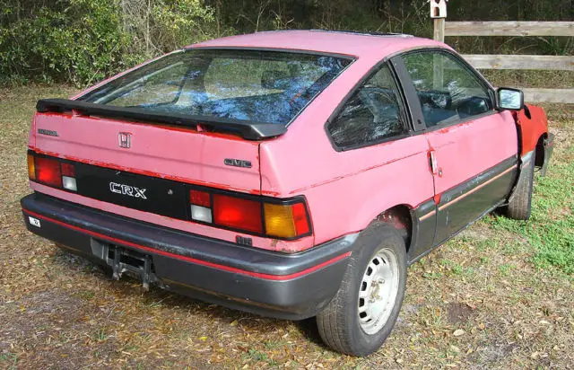 1985 honda crx hf model - red - clear title