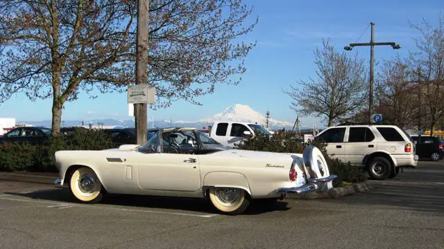 1956 ford thunderbird white roadster 312 3 speed with overdrive great driver car