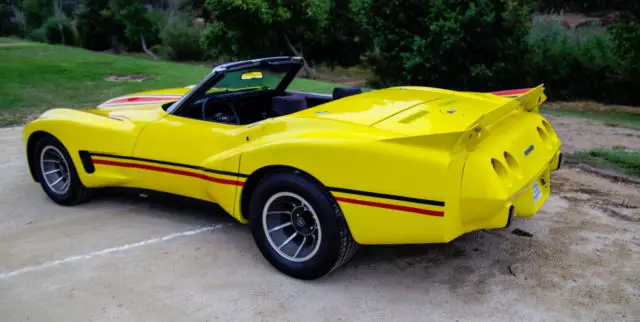 car craft corvette, magazine cover car, imsa greenwood race body, convertible