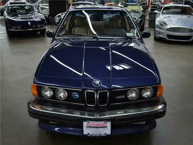 1987 bmw 6 series m6 55819 miles royal blue metallic coupe straight 6 cylinder e
