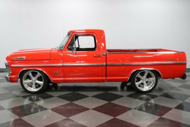 classic vintage chrome restored lowered red black interior bbf msd wooden bed