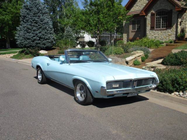 1969 mercury cougar convertible 351-auto. p,disc p/steering,rust-free marti rpt