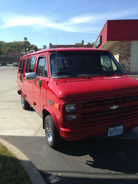 1990 red chevrolet van g20 low miles