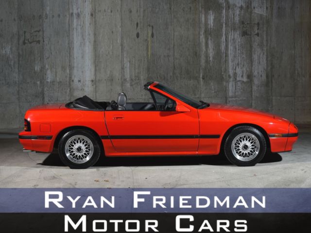 1988 mazda rx-7 16206 miles red convertible r2 1.3l manual