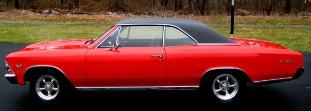 1966 ss clone,frame-off,red/black,fresh 498/700hp bb,turbo400ps,fdisc,12boltposi