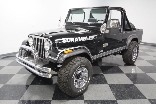 1983 jeep cj8 scrambler 43470 miles black jeep 258 ci - inline 6 automatic