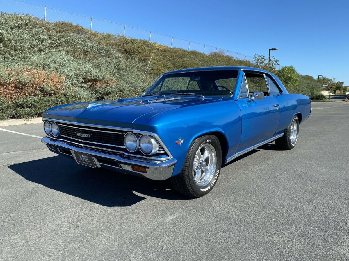 1966 chevrolet chevelle malibu 12194 miles blue hardtop 4-speed manual
