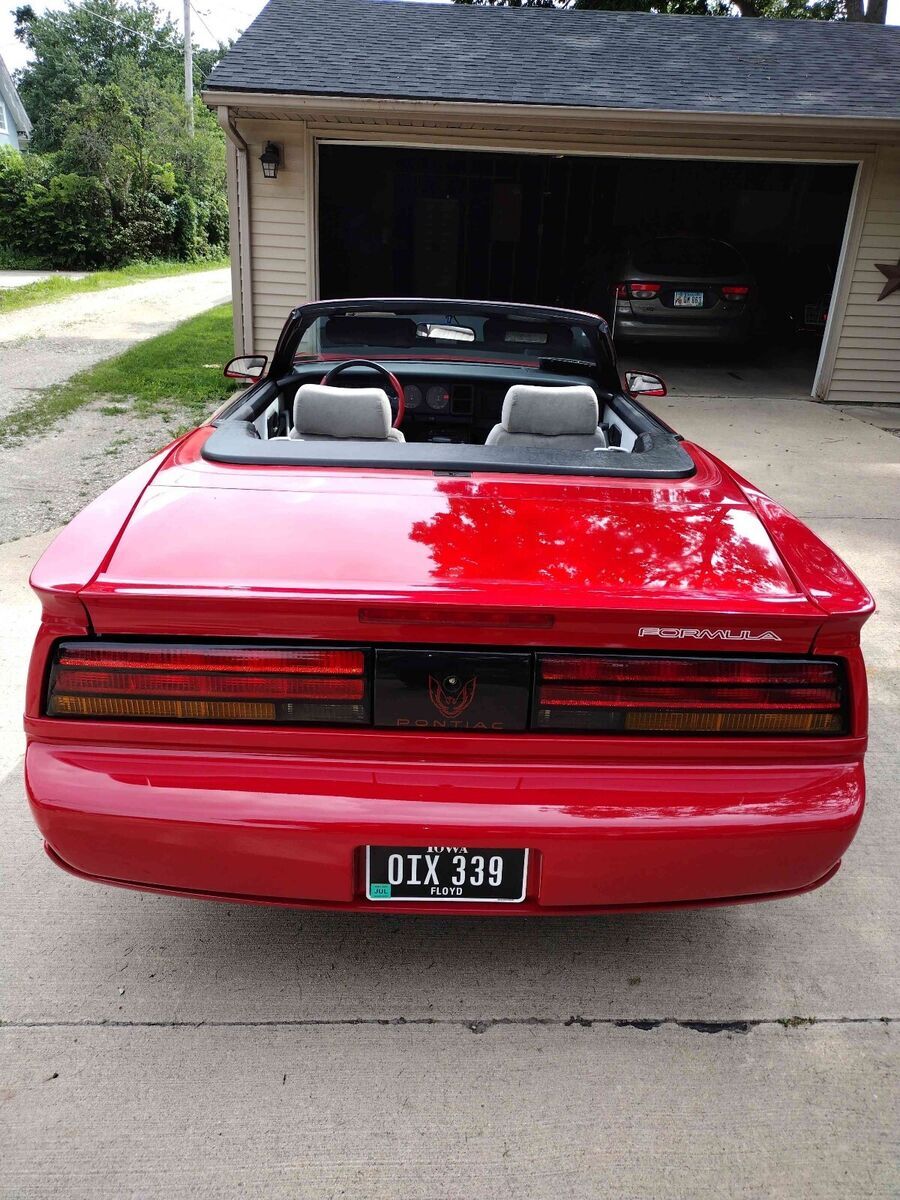 1992 pontiac firebird convertible red