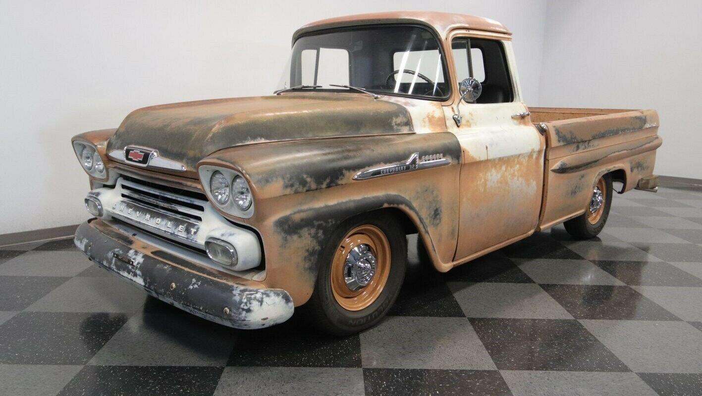 1958 chevrolet pickup fleetside patina thriftmaster 235 i6 749 miles