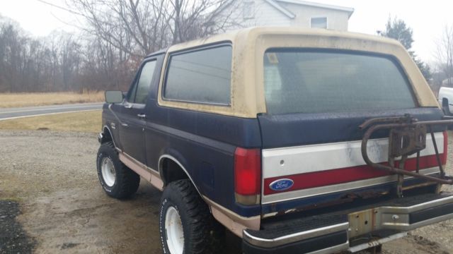 '89 ford bronco eddie bauer edition with meyers plow