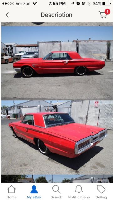 64 thunderbird 2 door hard top