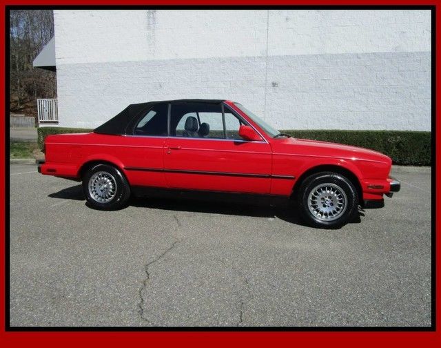 1988 bmw 325i convertible red convertible automatic