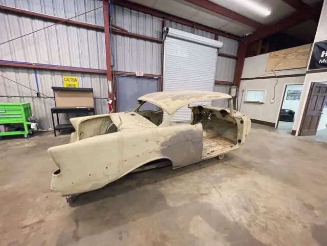 1956 chevrolet bel air coupe yellow rwd automatic