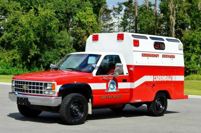 1992 chevrolet c/k 3500 4x4 cheyenne pickup fire truck utility 454 low miles wow