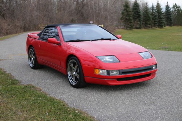 1993 nissan 300zx convertible, manual red