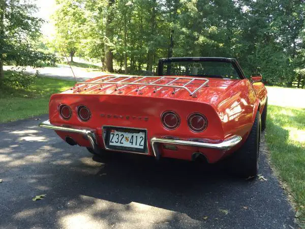 restored - red 1968 corvette convertible 327 built