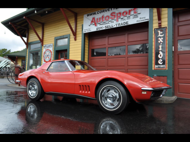 1968 chevrolet corvette 1968 #'s matching 350hp red/red org docs org paint 56452