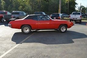 1970 pontiac le mans convertible 81,379 miles red