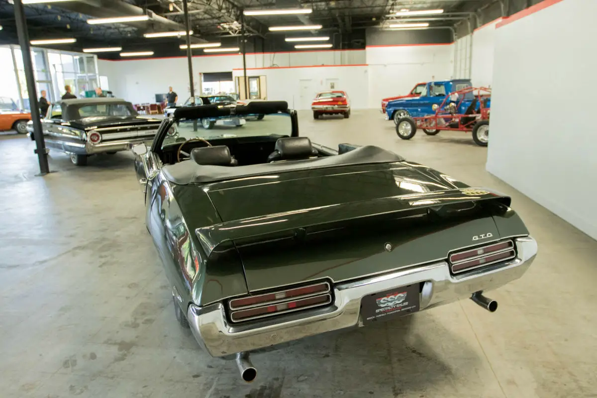 1969 pontiac gto 66273 miles midnight green metallic convertible