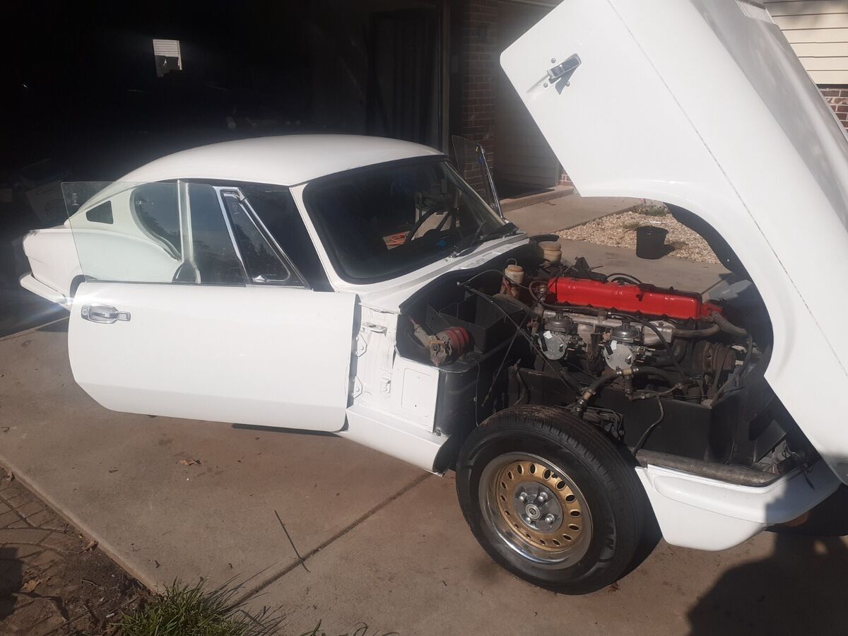 1973 triumph gt6 mark iii white coupe diamond pleat interior incomplete resto!