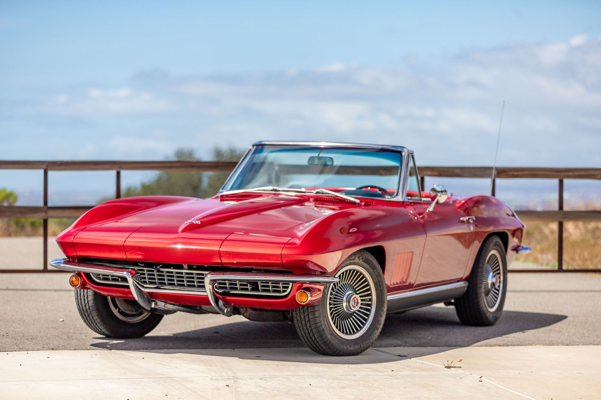 1967 chevrolet corvette sting ray convertible with a 327 and a four-speed