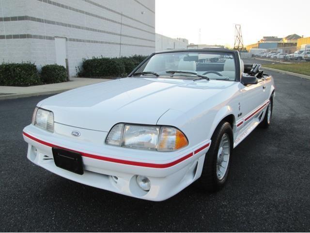 1988 ford mustang gt convertible white 57k miles 1 owner rare find free shipping