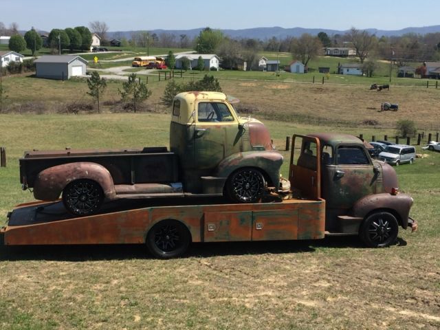 1949 coe chevrolet cab over engine rat rod hauler patina duramax 5 window wedge
