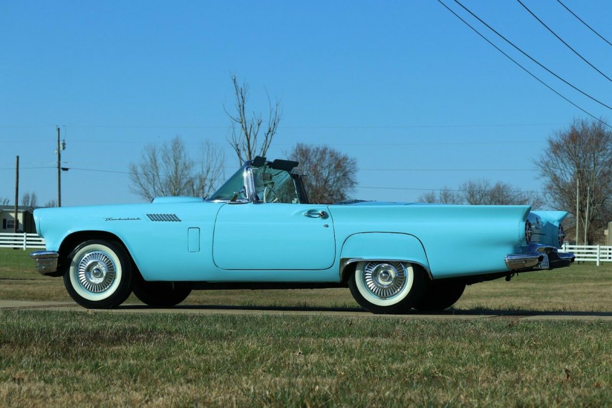 1957 ford e-bird convertible -starmist blue thunderbird