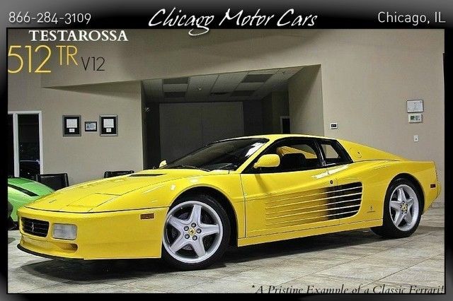 1993 ferrari 512 tr 19k miles rare yellow ferrari classiche certified nicest1!
