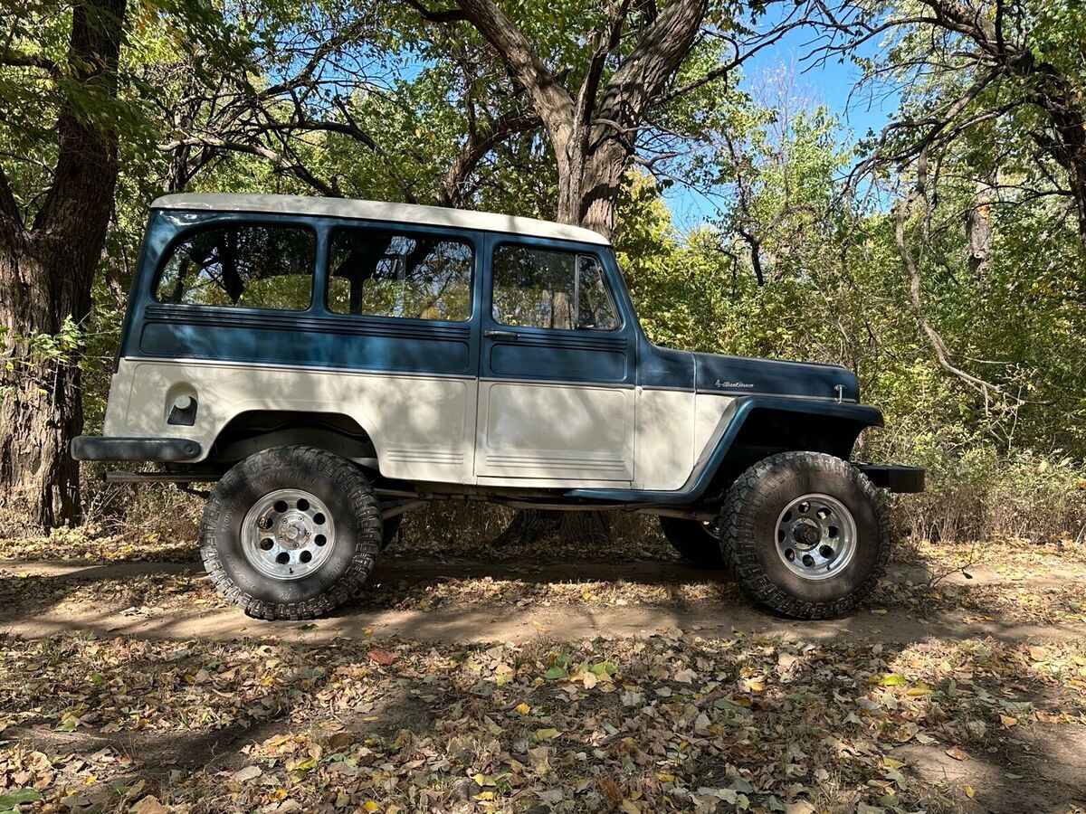 1956 willys wagon blue 4wd automatic