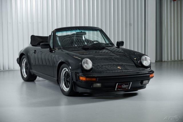 1987 porsche 911 carrera cabriolet triple black 5-speed g50 78k one owner mint!!