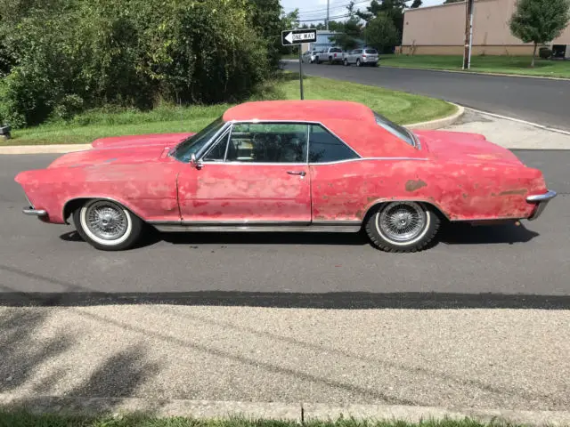 1965 buick riviera 425 dual quad flame red with deluxe black interior