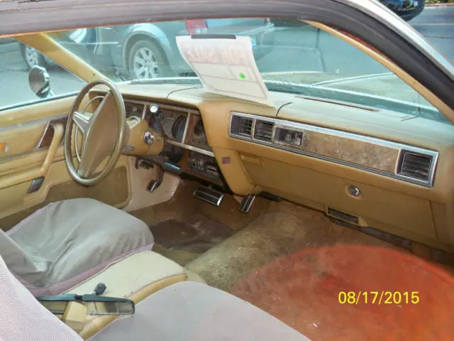 1975 chrysler cordoba; gold; hardtop; two-door