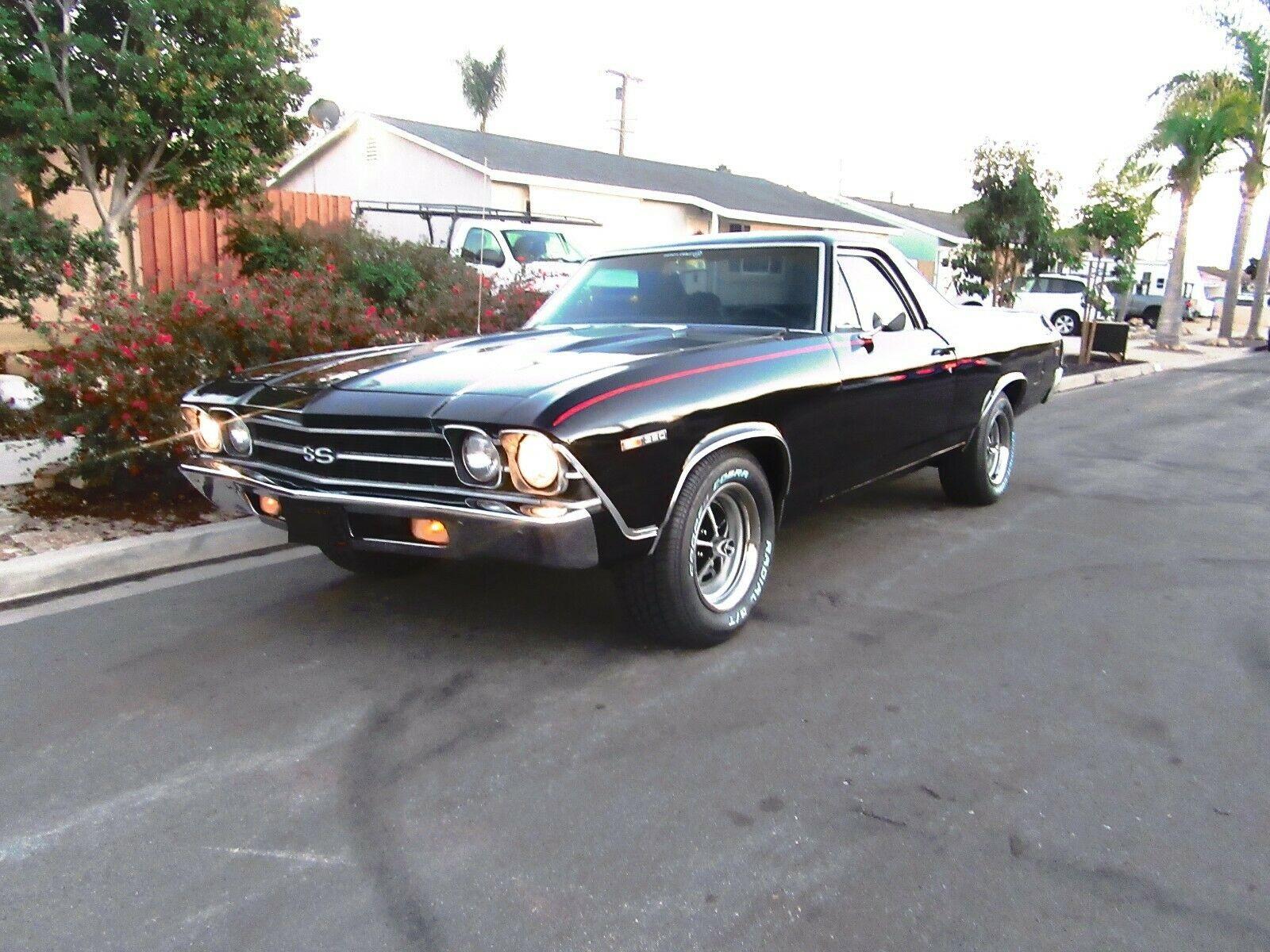 1969 chevrolet el camino ss optioned rust free tuxedo black