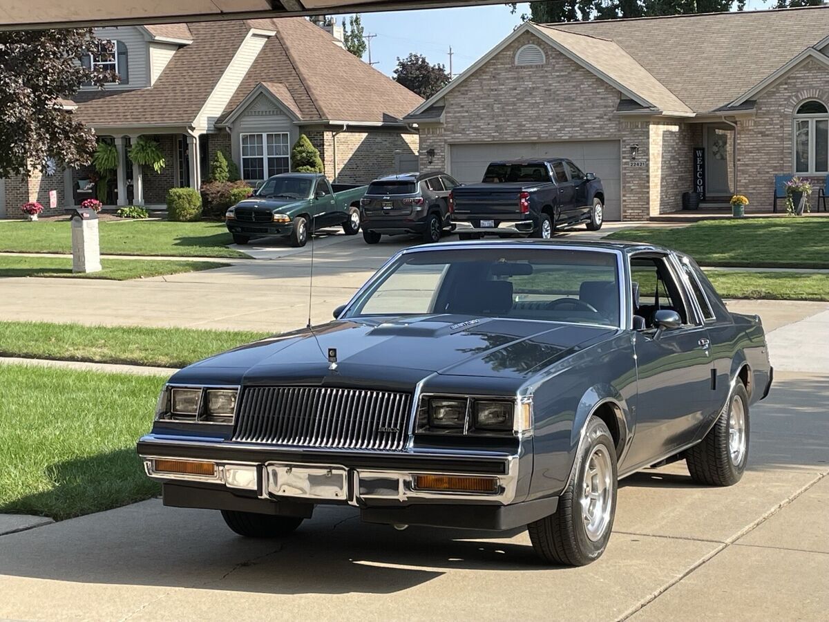 1987 buick regal coupe blue turbo t