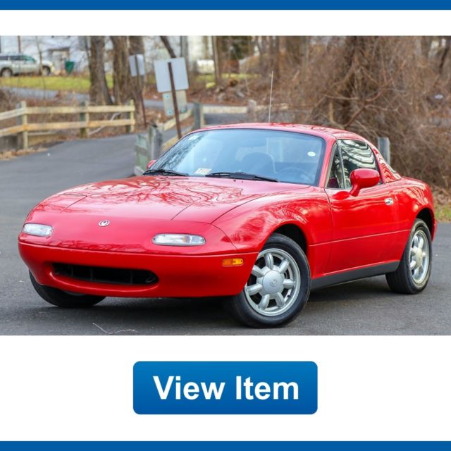 1993 mazda mx-5 miata convertible soft hard top super low 39k miles carfax!