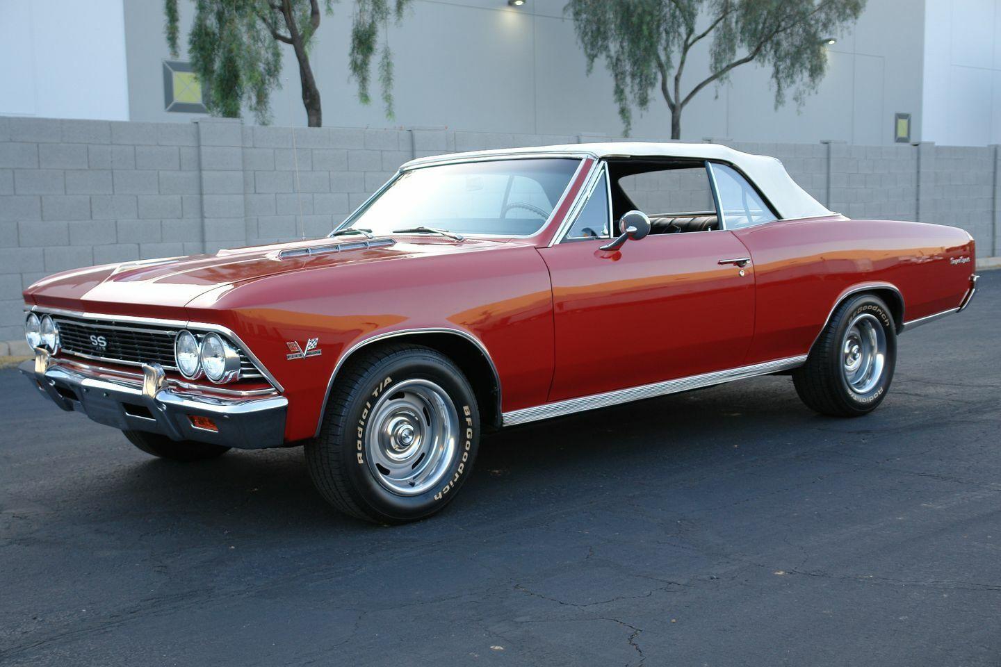 1966 chevrolet chevelle ss convertible red with 90093 miles
